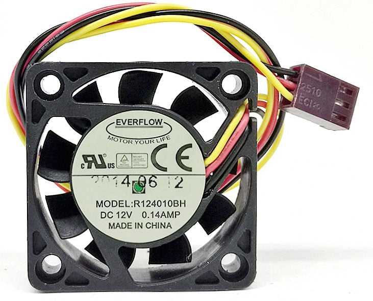 EVERFLOW R124010BH 12V 0.14A 3wires cooling fan EVERFLOW R124010BH 12V 0.14A 3wires cooling fan